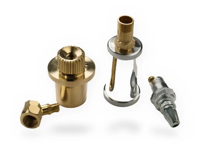 Representative image: spray gun parts (air cap, nozzle, needle)