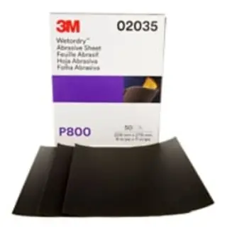 Feuilles abrasives 3M Imperial Wetordry 9 x 11 po, grain P800