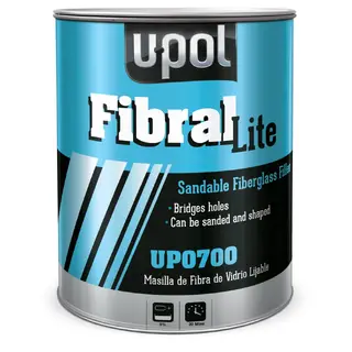 U-POL Fibral Fibreglass Filler, Yellow, 3 L