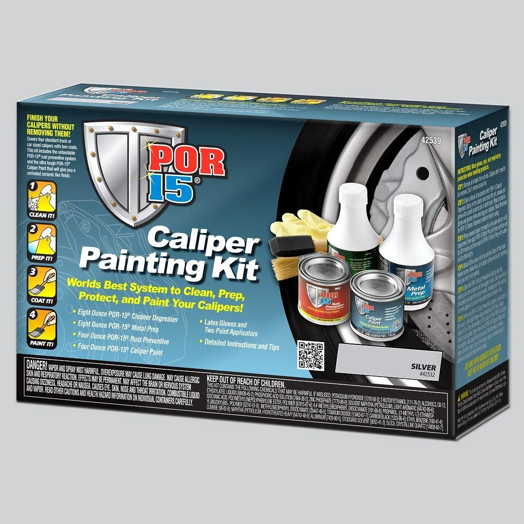Trousse de peinture pour étriers de frein POR-15 haute température, argent