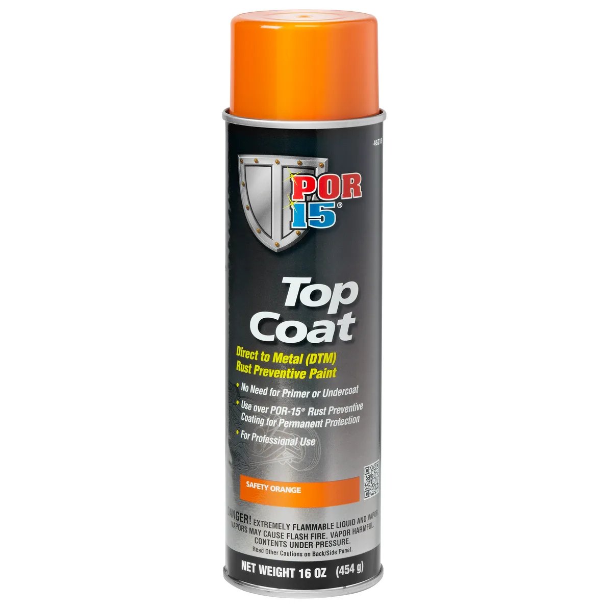 Couche de finition POR-15 Top Coat en aérosol 397 g, orange sécurité