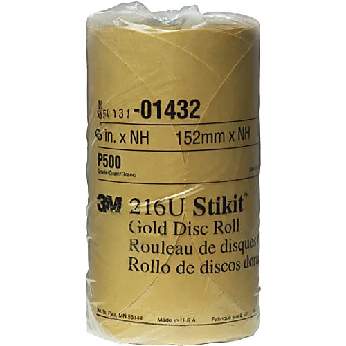 3M Stikit Gold 6 in. PSA Abrasive Discs, No Hole