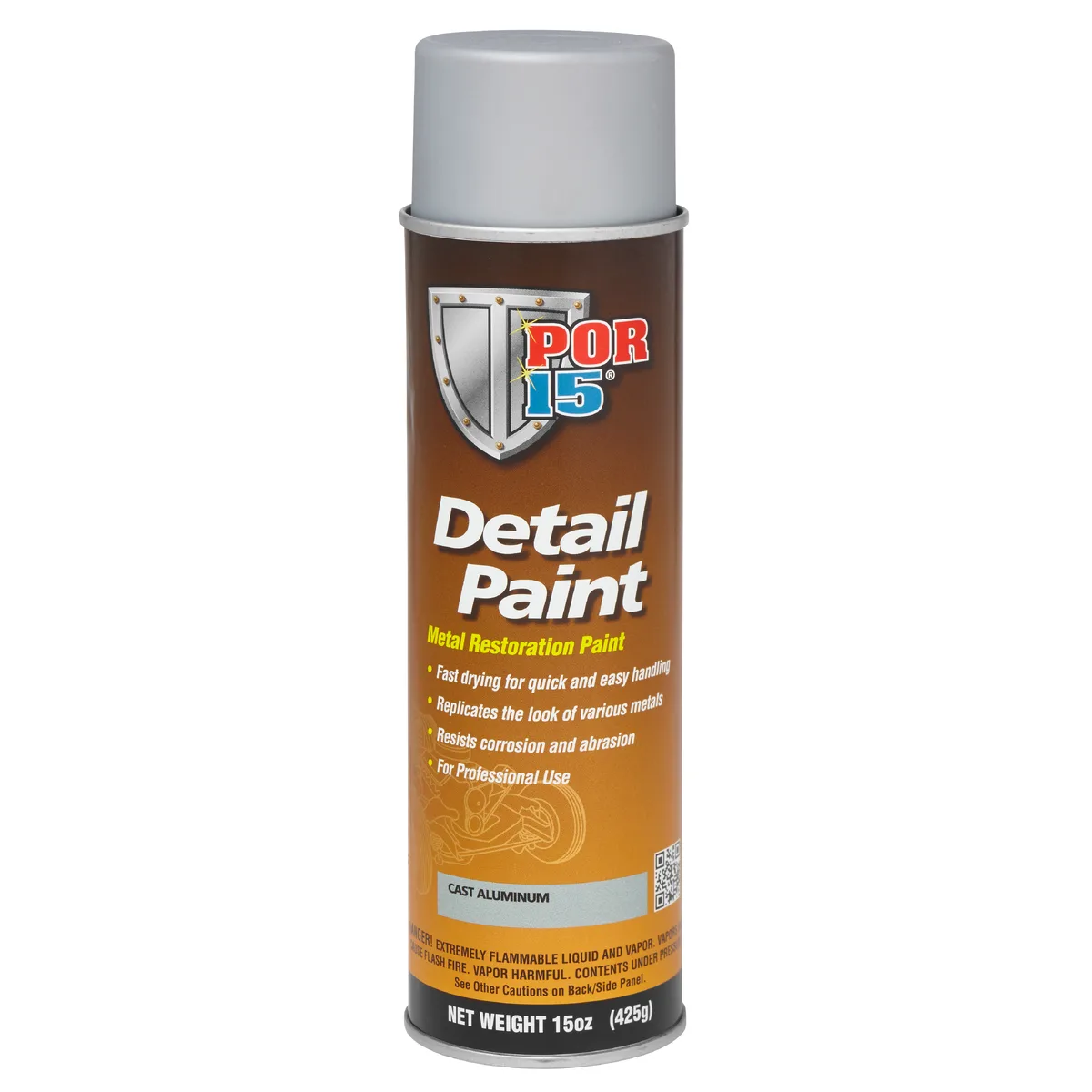 Peinture de détail POR-15 aluminium coulé, aérosol de 425 g