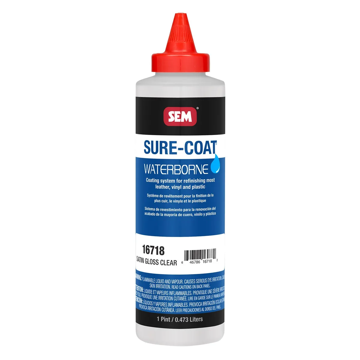 SEM Sure-Coat Waterborne Satin Gloss Clear, 473 ml
