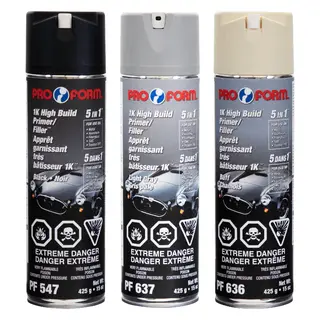 Apprêt garnissant 1K ProForm 5 en 1 noir en aérosol, 425 g