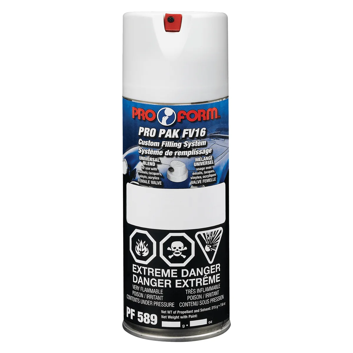 Aérosol vide ProForm Pro Pak à remplissage sur mesure, 215 g