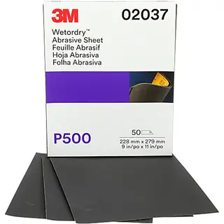 Feuilles abrasives 3M Imperial Wetordry 9 x 11 po, grain P500