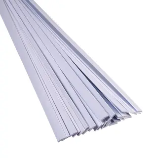 Baguette plate de soudure plastique Polyvance en ABS, blanche 3/8 po