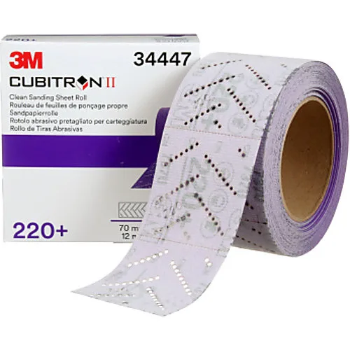 Rouleau abrasif 3M Cubitron II Clean Sanding 70 mm x 12 m, grain P220