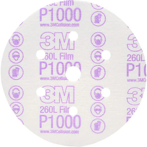 3M 6 in. 6-Hole Hook & Loop Film Discs