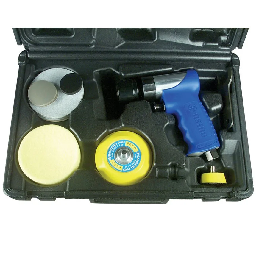 Astro Pneumatic 3 in. & 1-1/2 in. Sanding & Polishing Kit, Hard Case