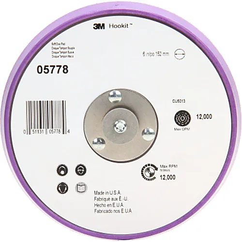 3M Painter's Hook & Loop Disc Pad, 6 in.