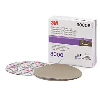 3M Trizact 6 in. Hook & Loop Foam Discs, 8000 Grit