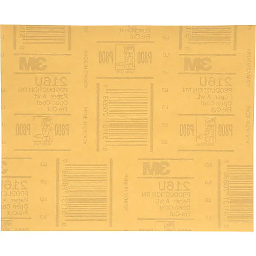 3M Production Resinite Fre-Cut Gold Sandpaper, 9 x 11 in., Dry