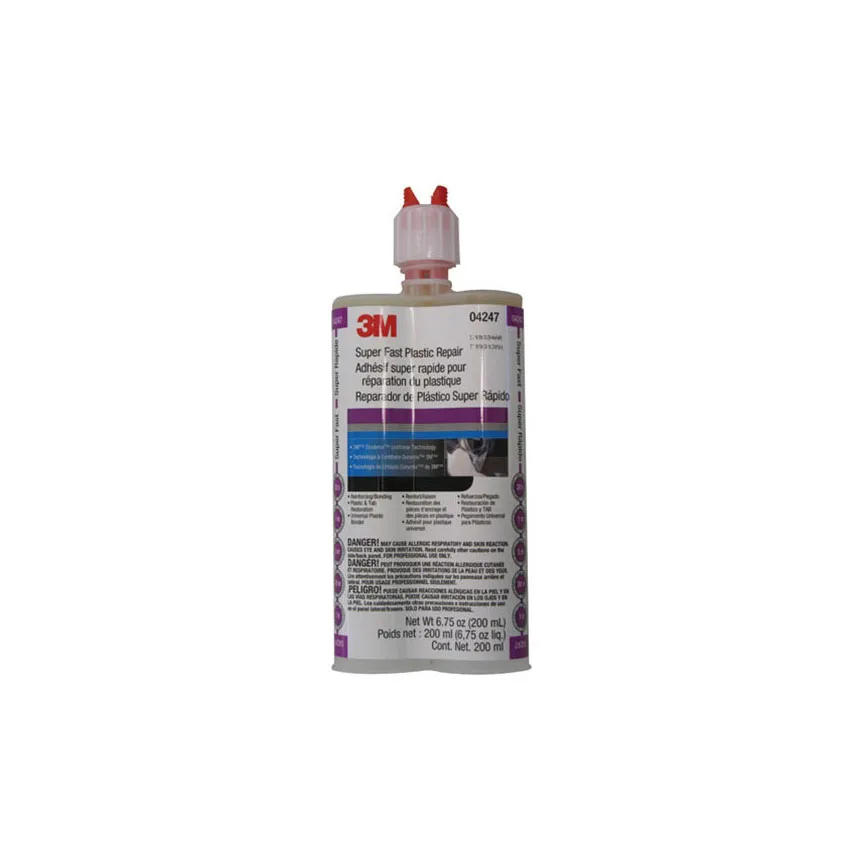 3M Super Fast Plastic Repair Adhesive, Clear, 200 ml