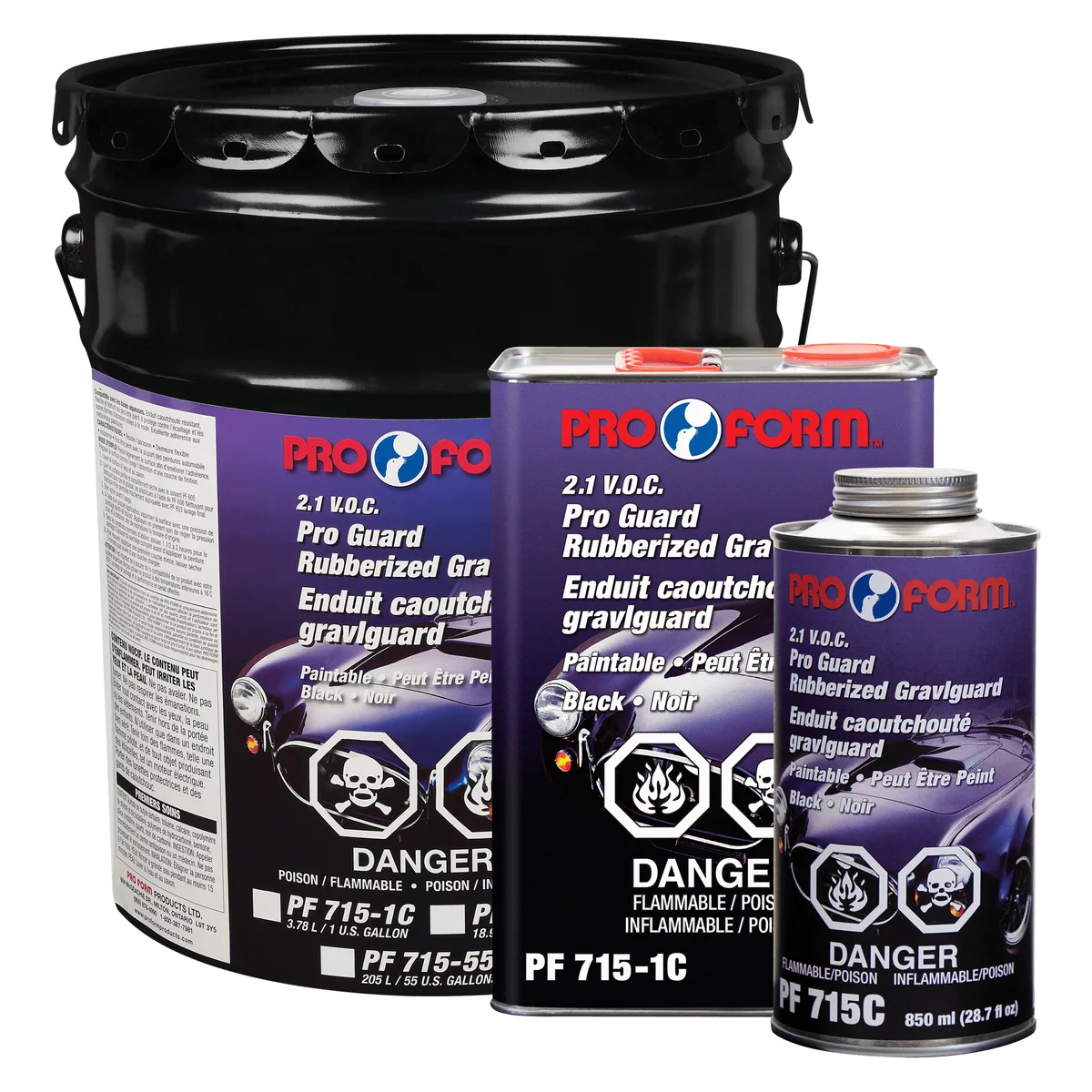 ProForm Gravlguard Rubberized Gravel Guard, Black