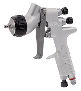 DeVilbiss GPG HVLP Gravity Spray Gun, 900 ml Aluminum Cup, 1.3 / 1.5 / 1.8 mm Tips