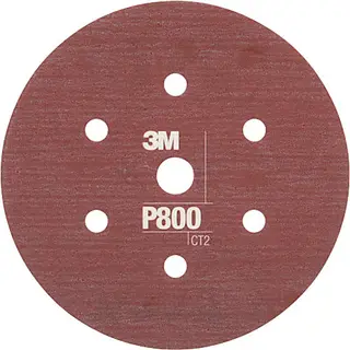 Disques abrasifs flexibles 3M 6 po, grain P800, 7 trous, attache auto-agrippante