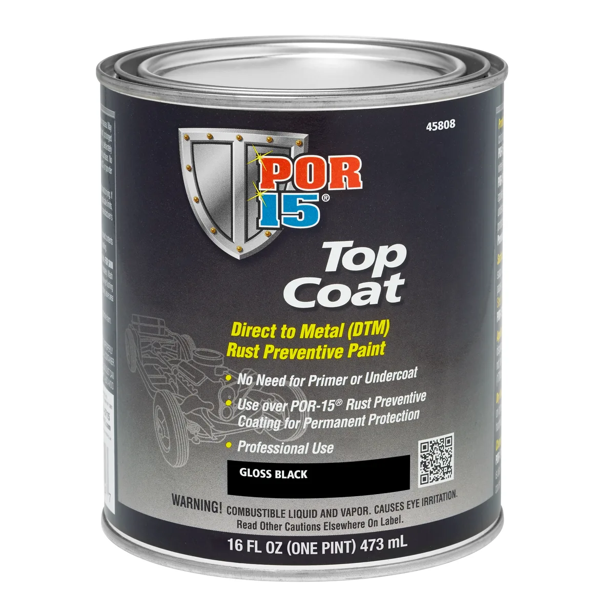 Couche de finition POR-15 Top Coat directe sur métal