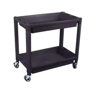 Astro Pneumatic Heavy-Duty Black Plastic 2-Shelf Cart
