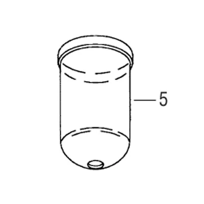 Cuve de plastique de rechange DeVilbiss HAF-8 pour filtre à air