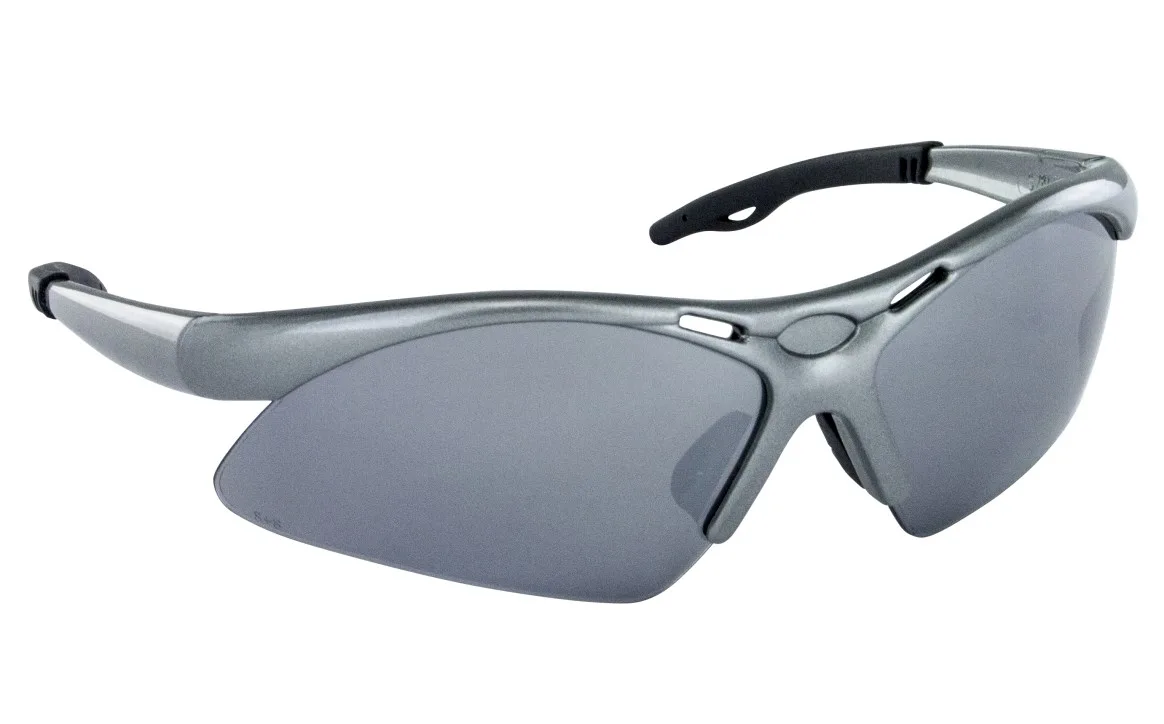 Lunettes de sécurité SAS Safety Diamondback, monture argent, verres fumés