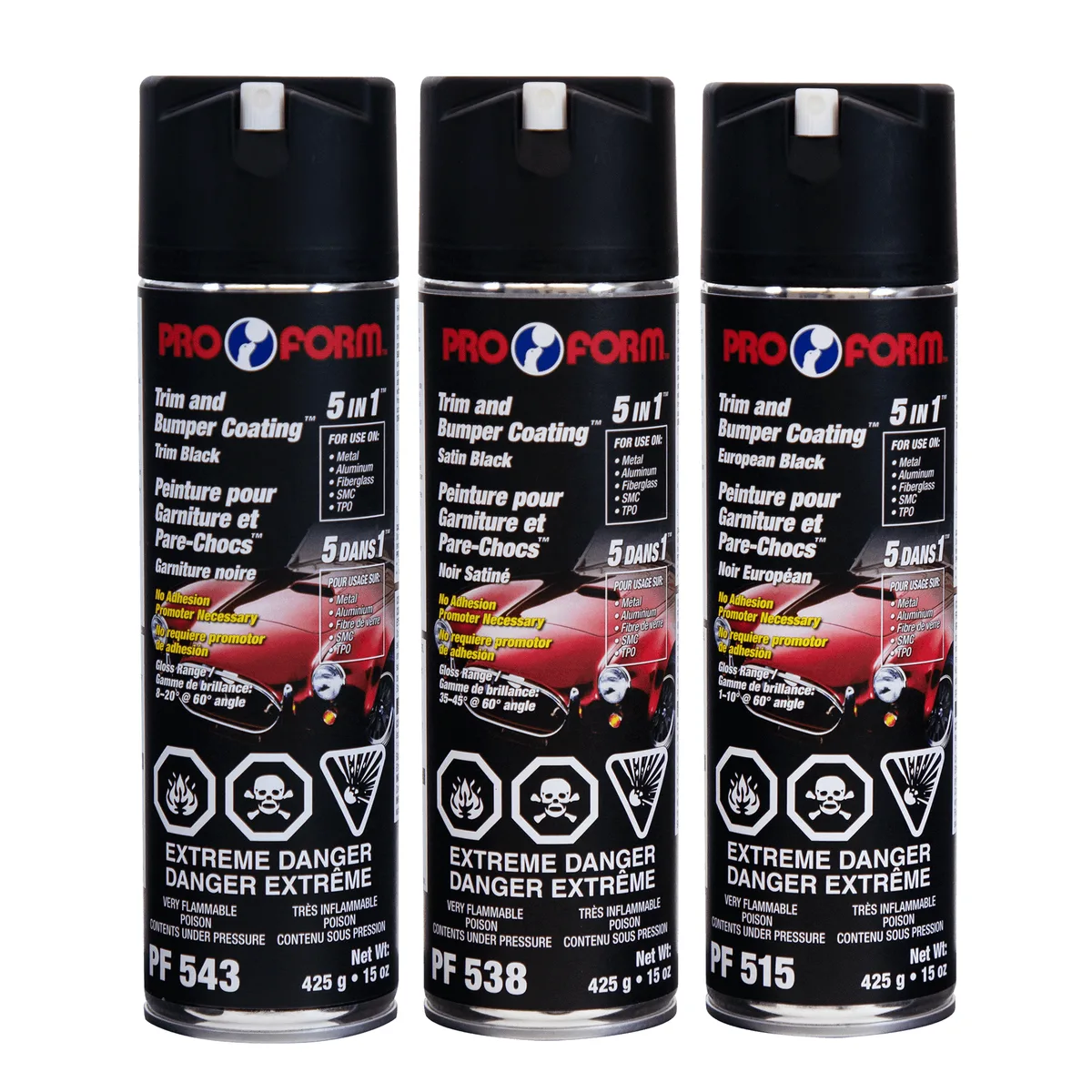 Peinture pour garnitures ProForm, noire, aérosol 425 g