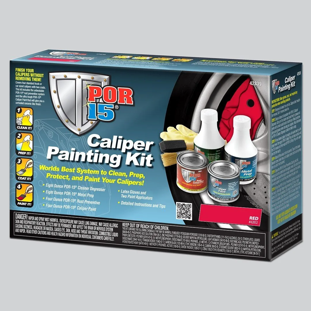 POR-15 High Temperature Brake Caliper Paint Kit, Red