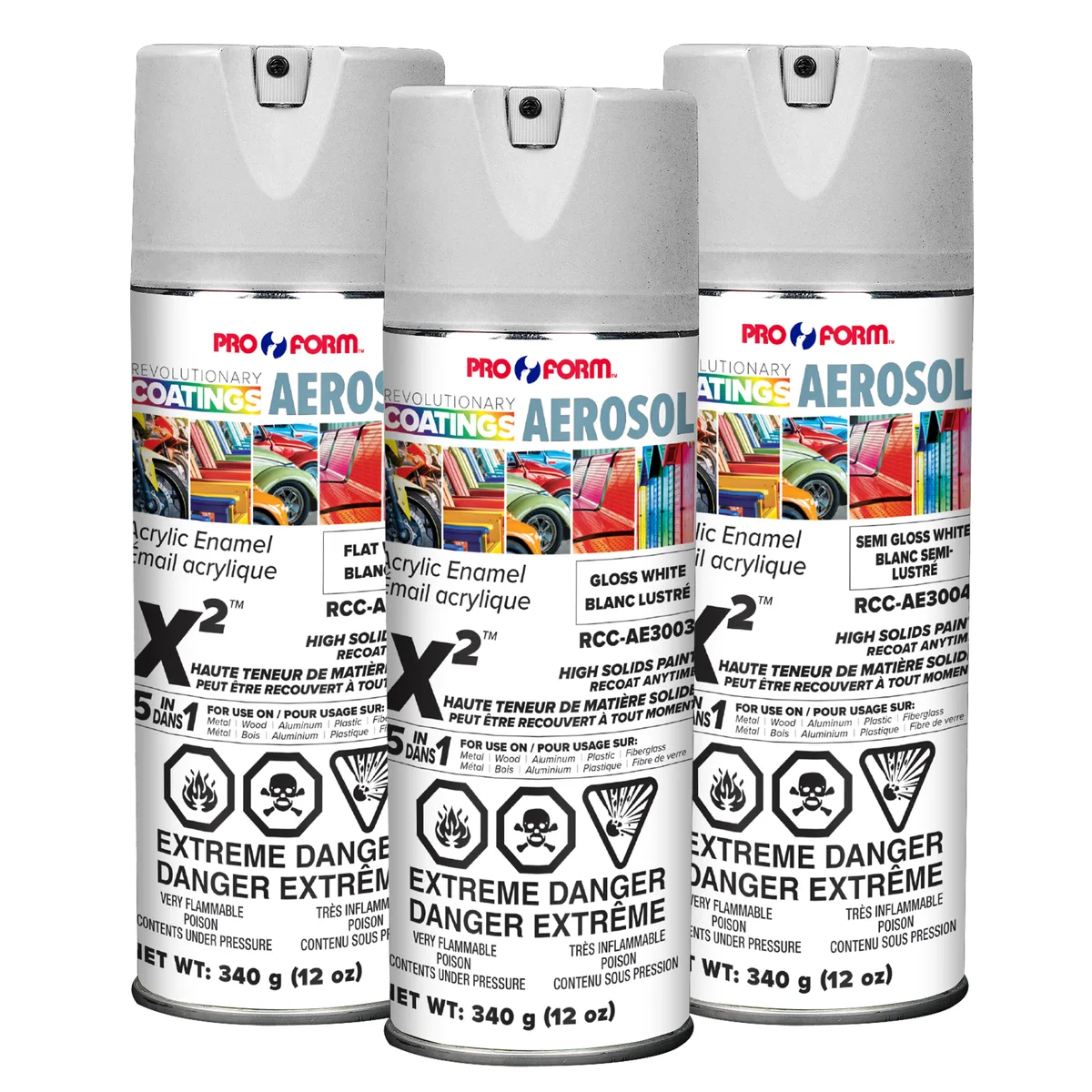 Peinture semi-lustrée ProForm A/E en aérosol