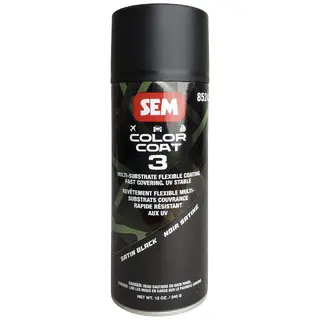 SEM Color Coat Satin Black Flexible Coating, 340 g Aerosol