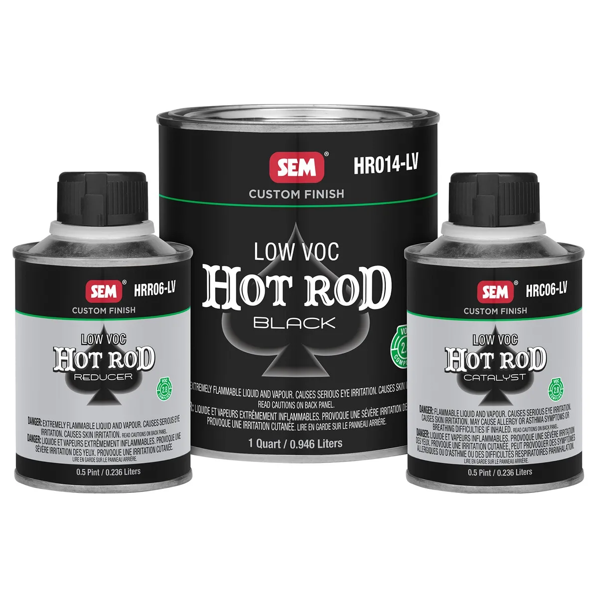 Trousse de peinture noire SEM Hot Rod Black à faible teneur en COV