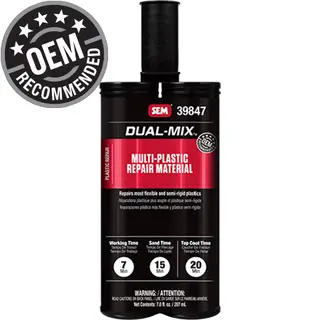 SEM Multi-Plastic Repair Material, Grey, 207 ml Cartridge