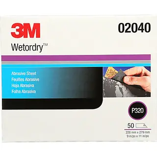 Feuilles abrasives 3M Imperial Wetordry 9 x 11 po, grain P320