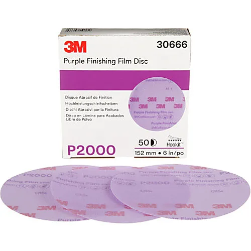 Disques de finition en film 3M Hookit Purple 6 po, grain P2000