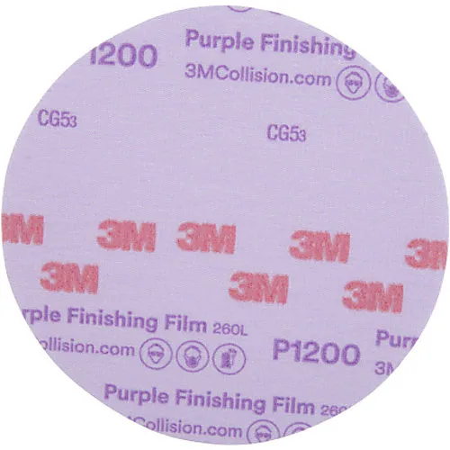 3M Hookit Purple Finishing Film 6 in. Hook & Loop Discs