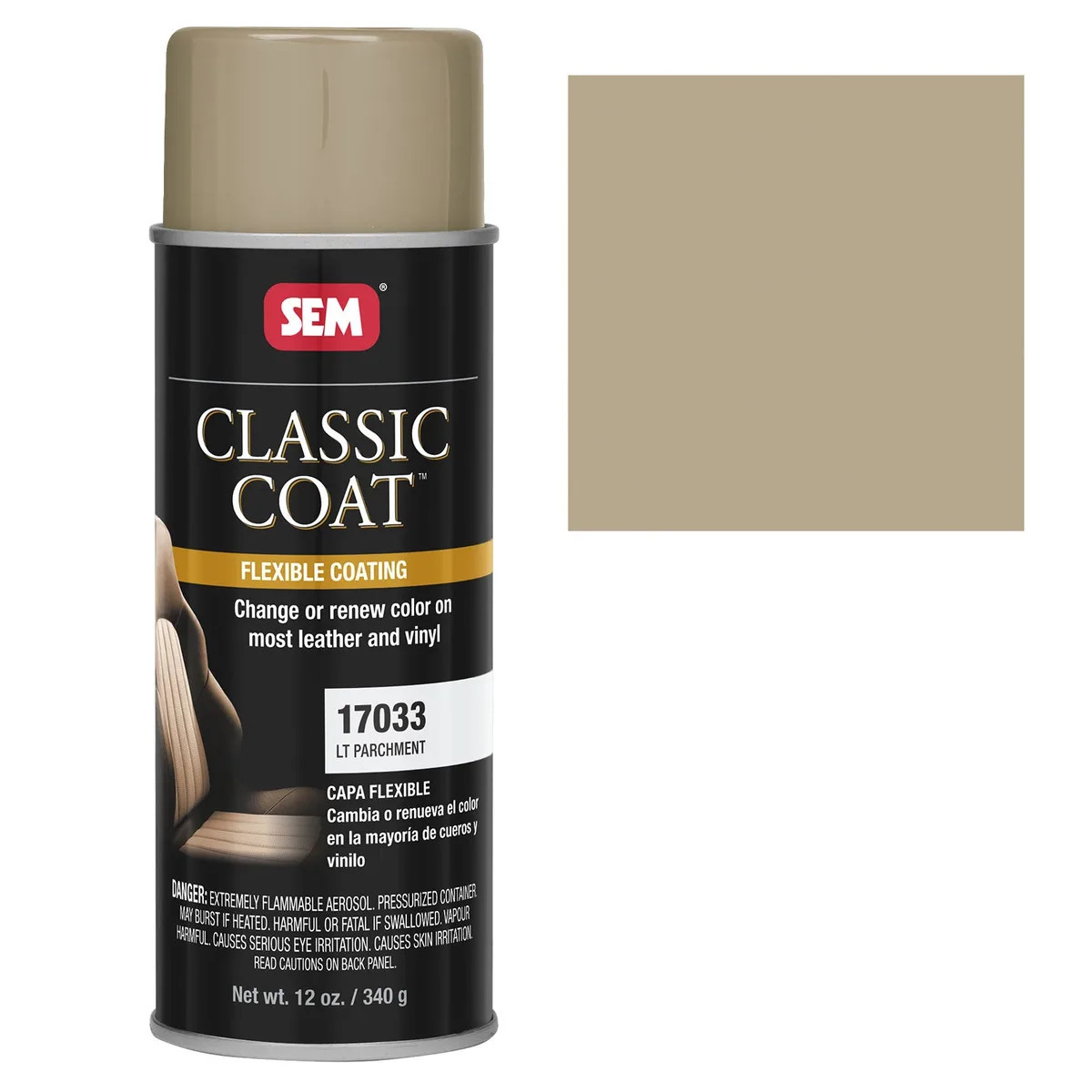 SEM Classic Coat Leather & Vinyl Paint, Light Parchment, 454 g