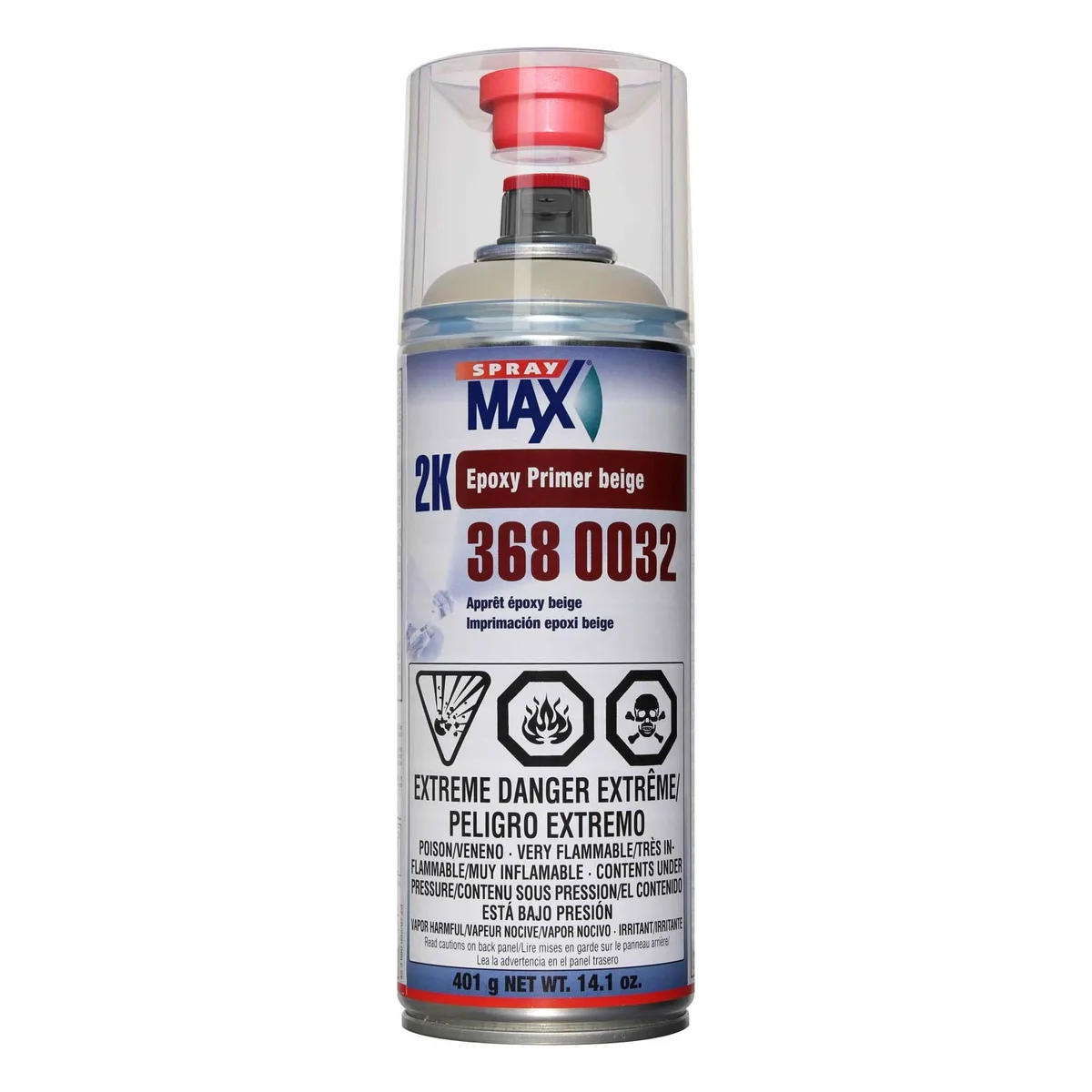 Apprêt époxy 2K SprayMax Rust Cure en aérosol 401 g, beige