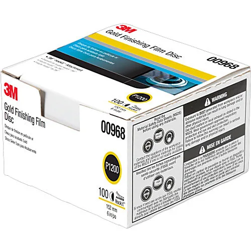 3M 260L 6 in. Hook & Loop Film Finishing Discs, No Hole