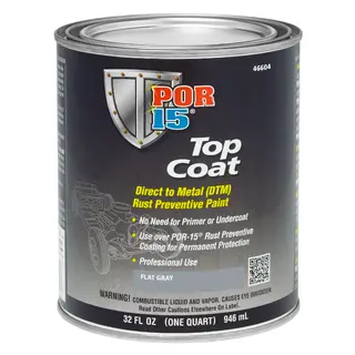 POR-15 Top Coat Primer, Grey, 946 ml