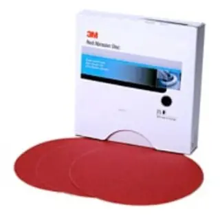 Disques abrasifs 3M Red 6 po sans trou, attache auto-agrippante