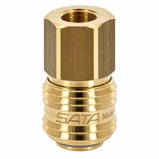 SATA HVLP Female Quick Coupler, German G 1/4 Thread