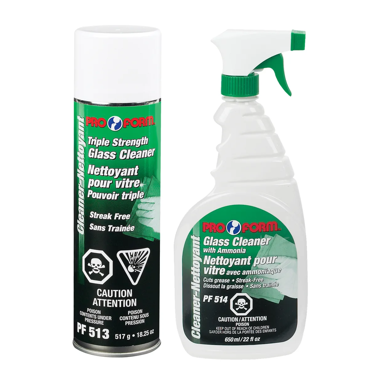 ProForm Triple-Strength Ammonia Glass Cleaner, 517 g Aerosol