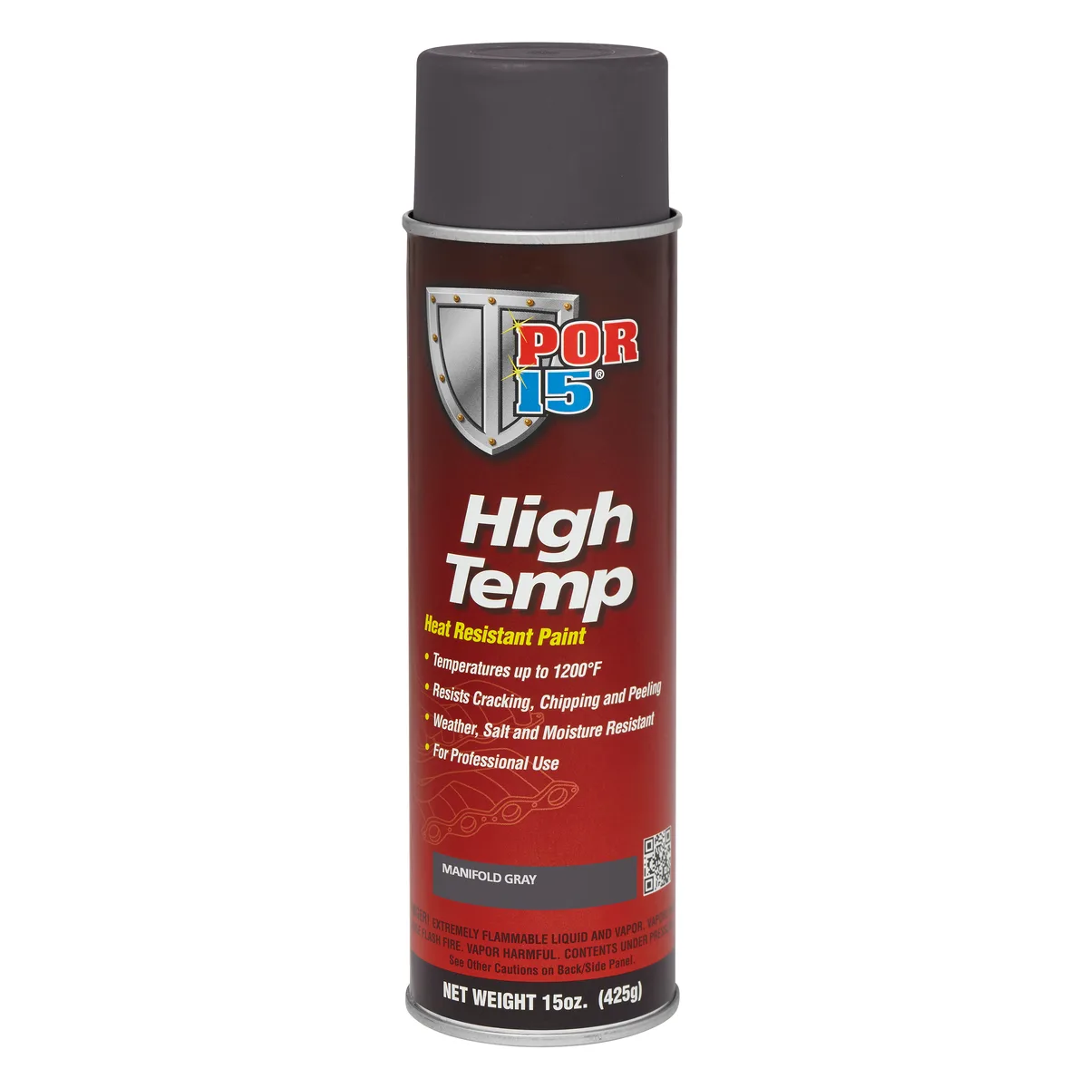 Peinture haute température POR-15 pour collecteurs, gris, 425 g