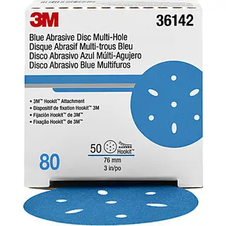 Disques abrasifs 3M Blue 321U multi-trous, attache auto-agrippante