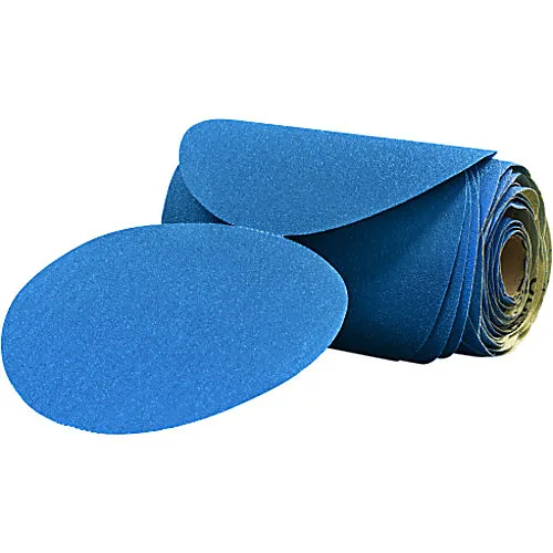 Disques abrasifs 3M 321U bleus 6 po sans trou, adhésifs (PSA)
