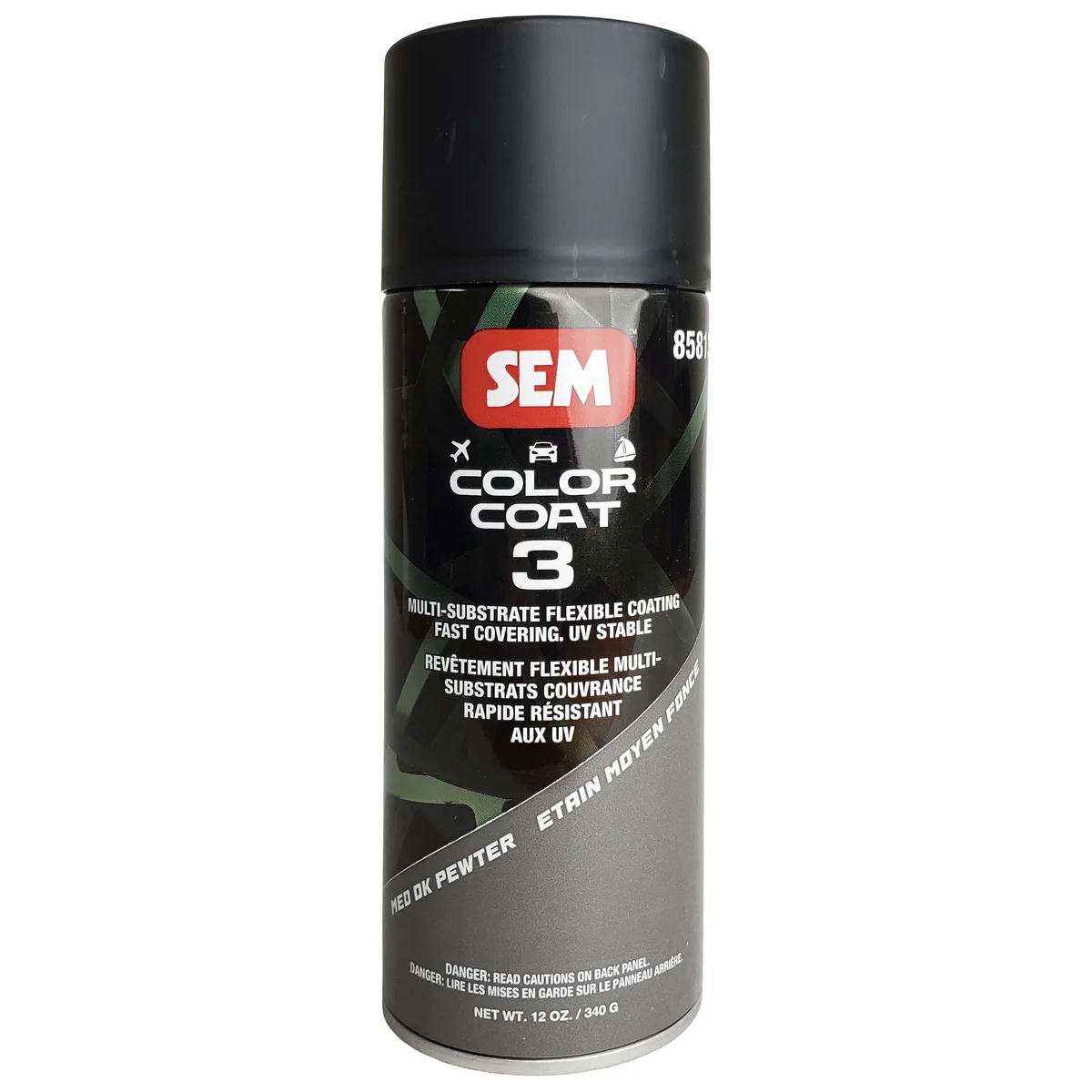 Revêtement flexible SEM Color Coat, étain moyen foncé, aérosol