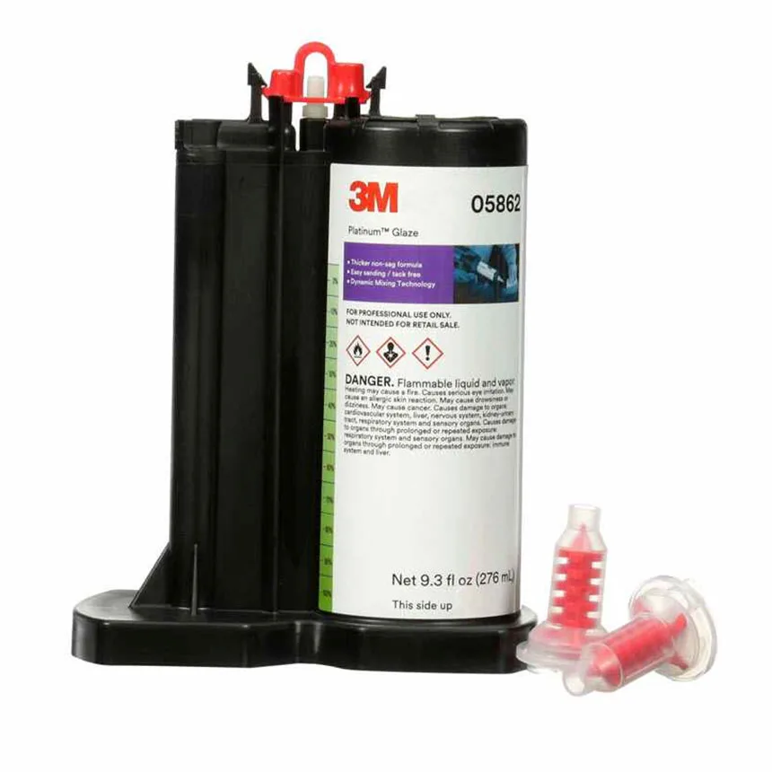 Mastic de finition 3M Platinum Glaze, rouge, 276 ml