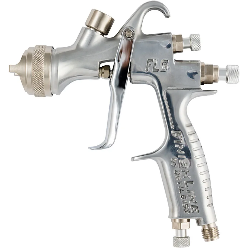 Pistolet à gravité DeVilbiss FLG avec godet, buses 1,3 / 1,4 / 1,8 mm