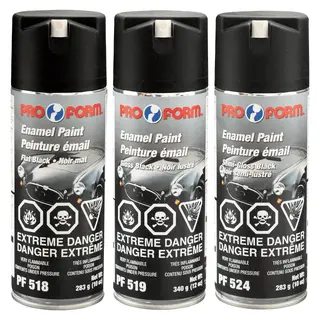Peinture noir mat ProForm en aérosol, 283 g