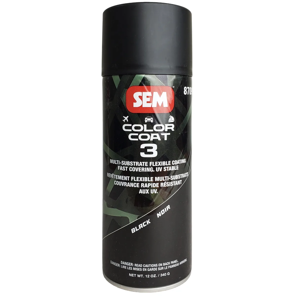 SEM Color Coat Black Flexible Coating, 340 g Aerosol